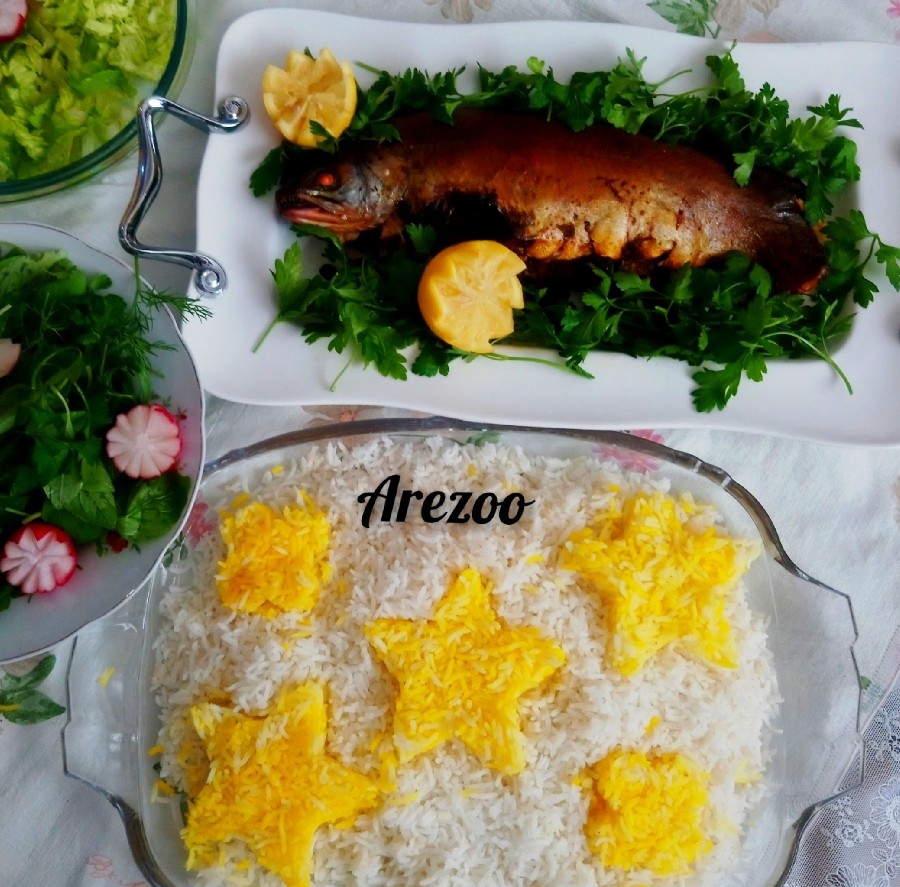 ماهی قزل آلای شکم پر