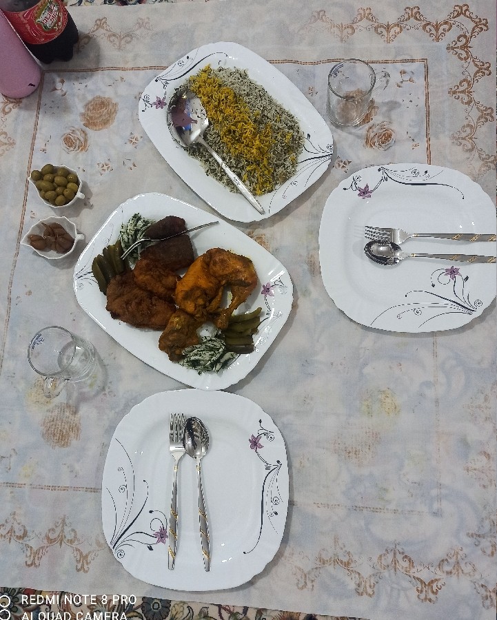 سبزی پلو با ماهی و مرغ