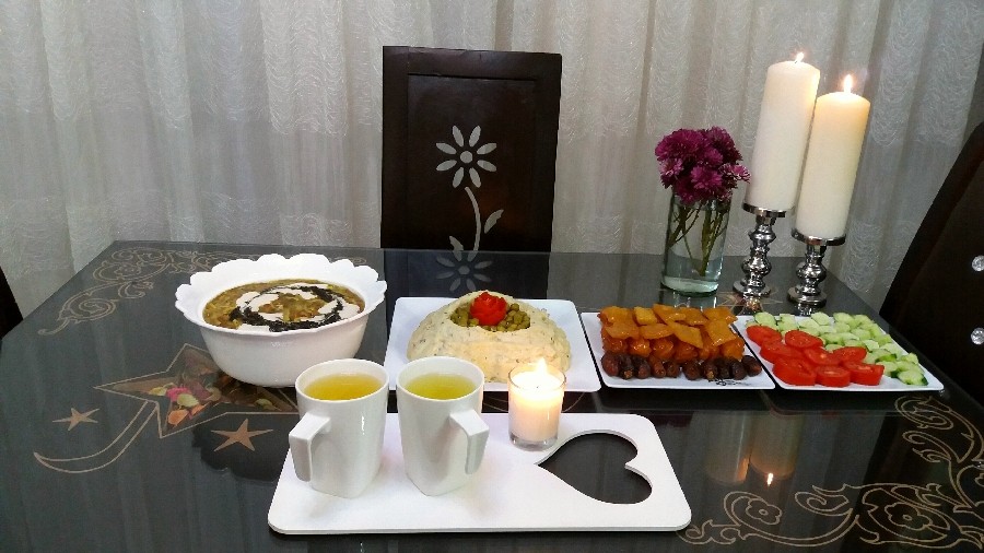 افطاری با دمنوش گل زعفران♡