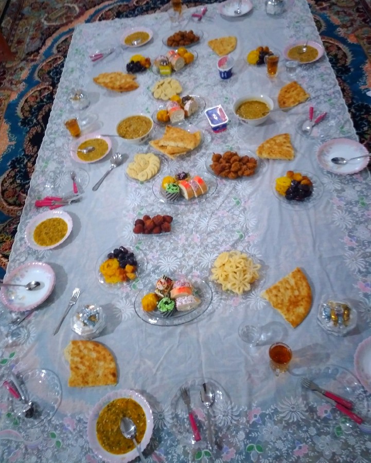 عکس سفره افطار ششمین روز ماه مبارک رمضان 