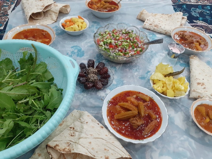 عکس خورشت بامیه افطاری