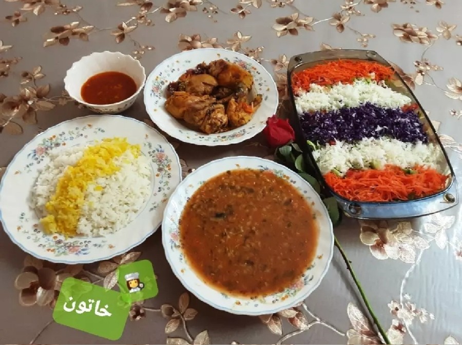 عکس چلو مرغ