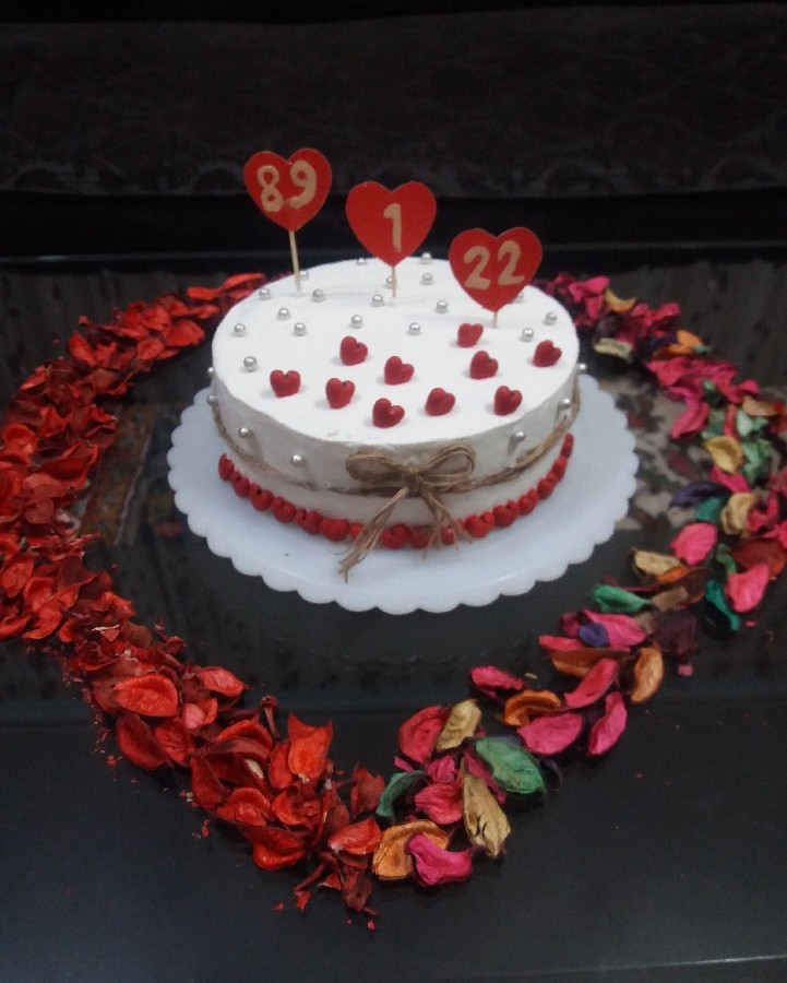 # کیک سالگرد ازدواجمون...                                         #۱۴۰۱ # ۱# ۲۲#                           اینم از کیک خوشمزه من برای دوازدهمین سالگرد ازدواجمون?                         