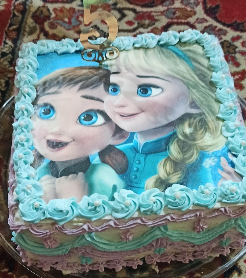 کیک سفارشی السا و آنا 