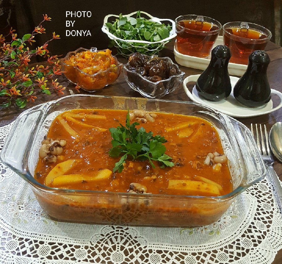 عکس خوراک لوبیا چشم بلبلی(افطار)