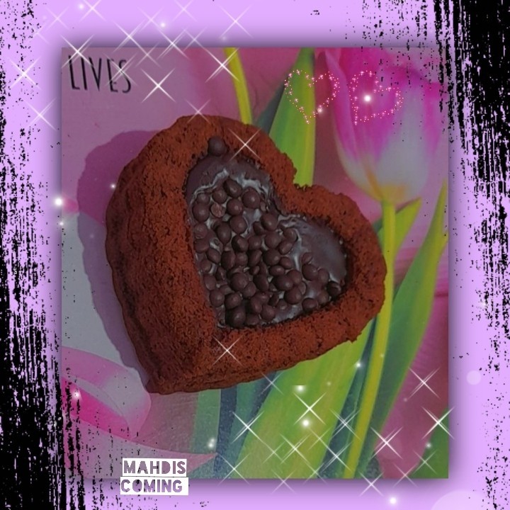 کیک شکلاتی قلبی 