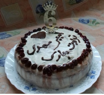 کیک ساده تزئین با مربا 