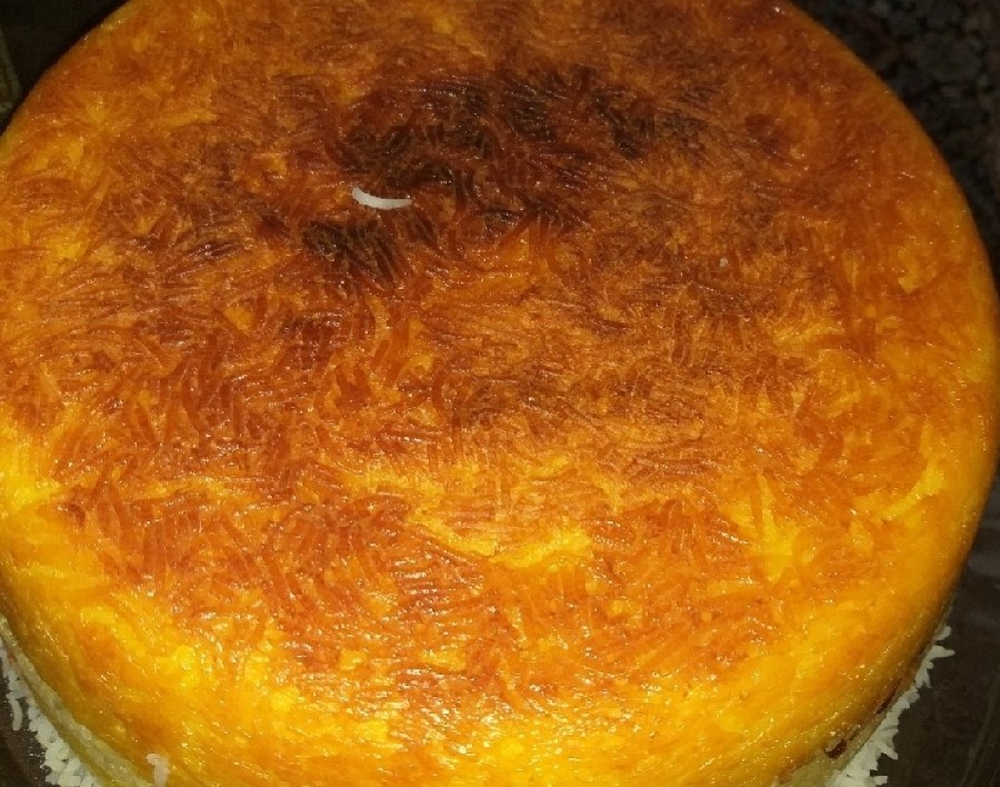 عکس تهچین مرغ