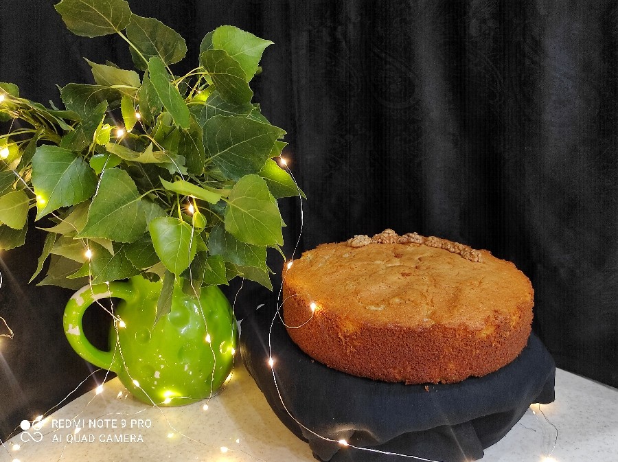 عکس کیک آناناس و گردو