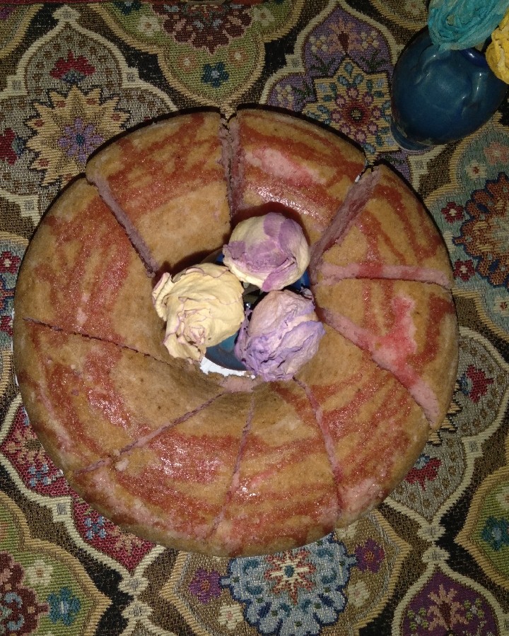کیک ژله ای آلبالویی 