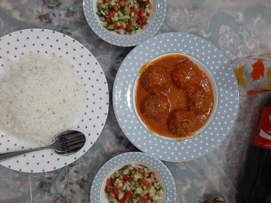 عکس برنج و خورشت کوفته افغانی و پنکیک