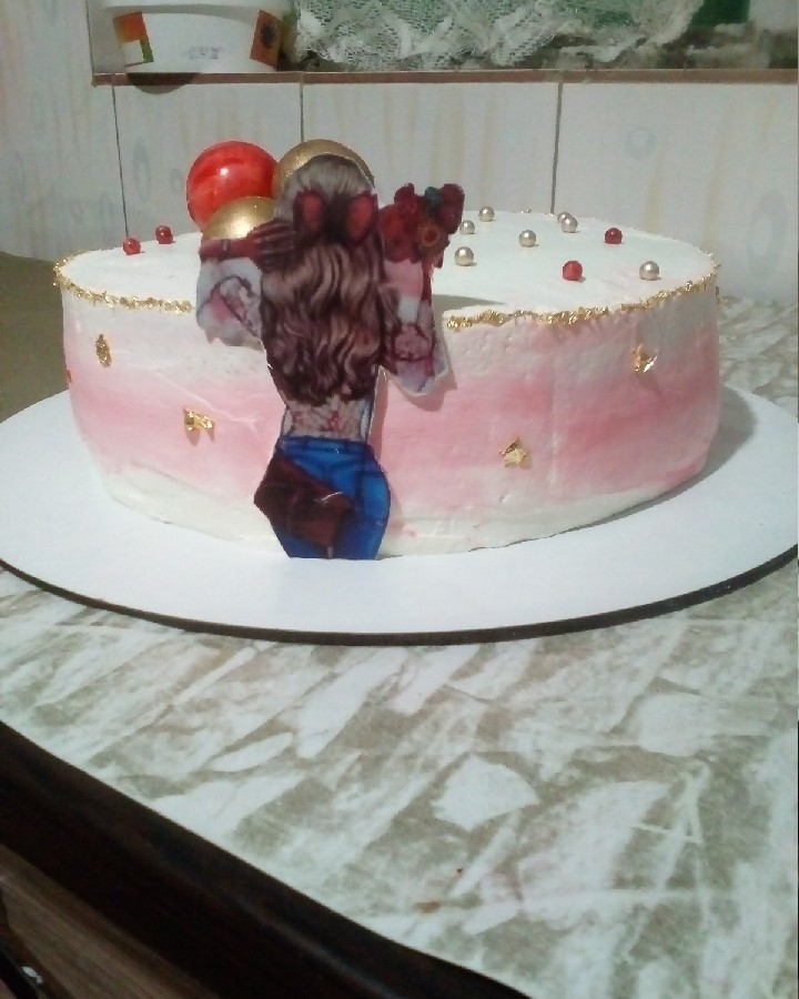 کیک تولد خودم پز برای خواهرشوهرم