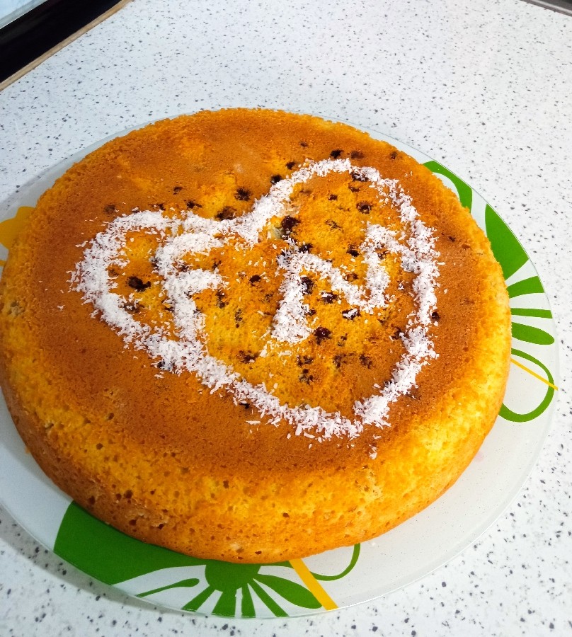عکس کیک  نارگیلی و  پرتقالی 