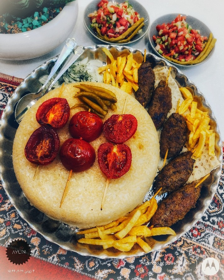 عکس کباب چوبی تابه ای