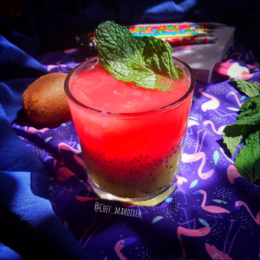 اسموتی هندوانه و کیوی:)