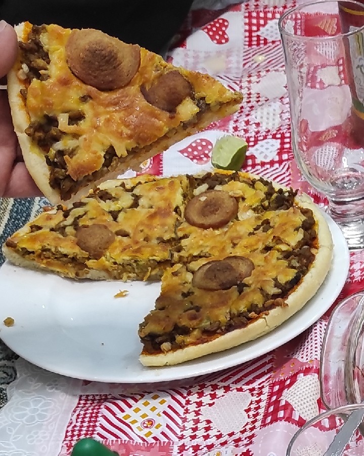 پیتزا ولازانیا خانگی (یه مدل مواد برای هم پیتزا هم لازانیا)