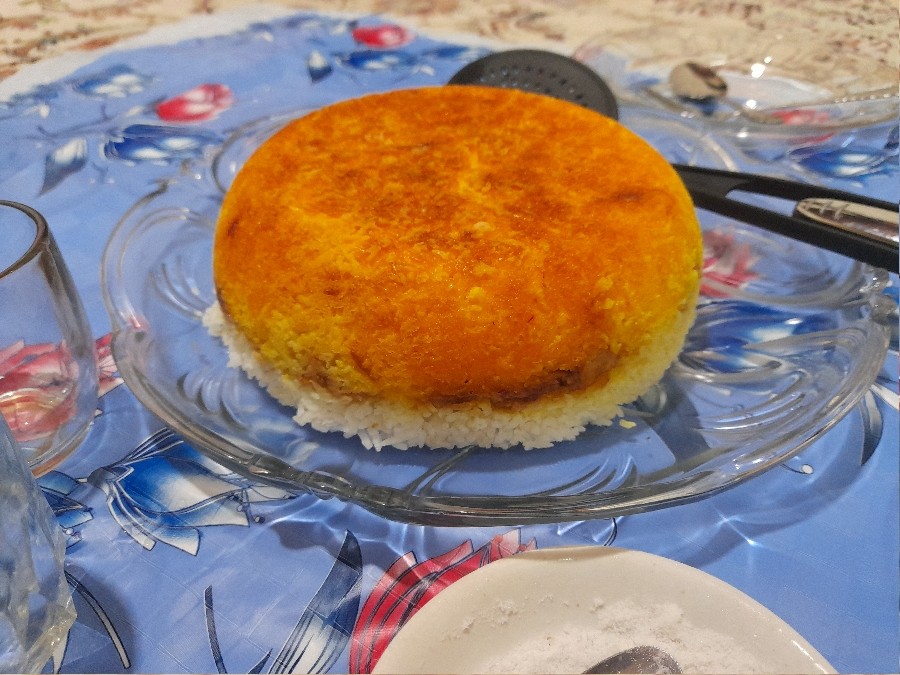 عکس ته چین مرغ و بادمجان