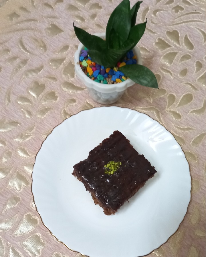 عکس کیک خیس شکلاتی بدون فر (در تابه دوطرفه)