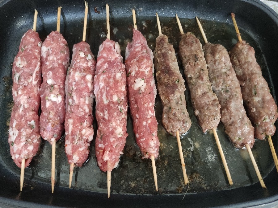 عکس کباب تابه ای سیخی