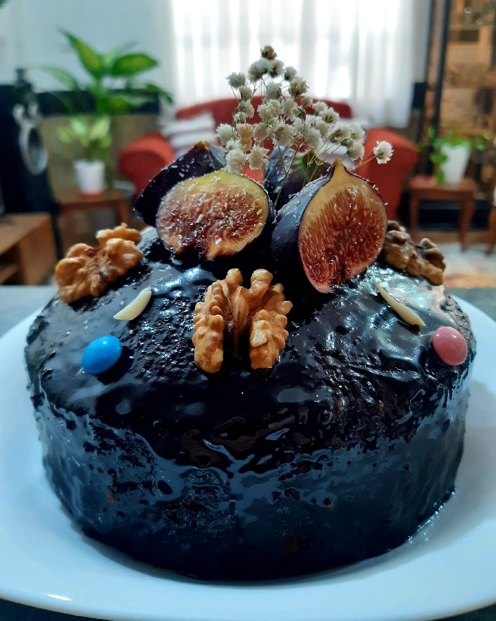 عکس کیک خیس شکلاتی