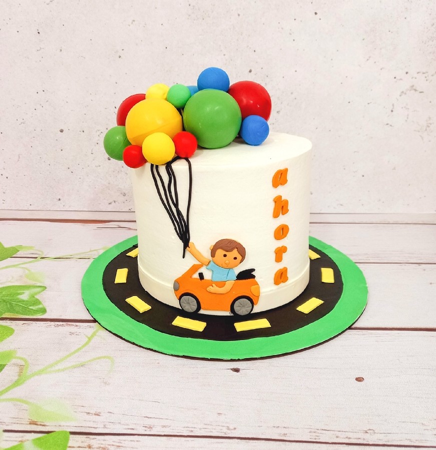 کیک پسر ماشین سوار قشنگمون