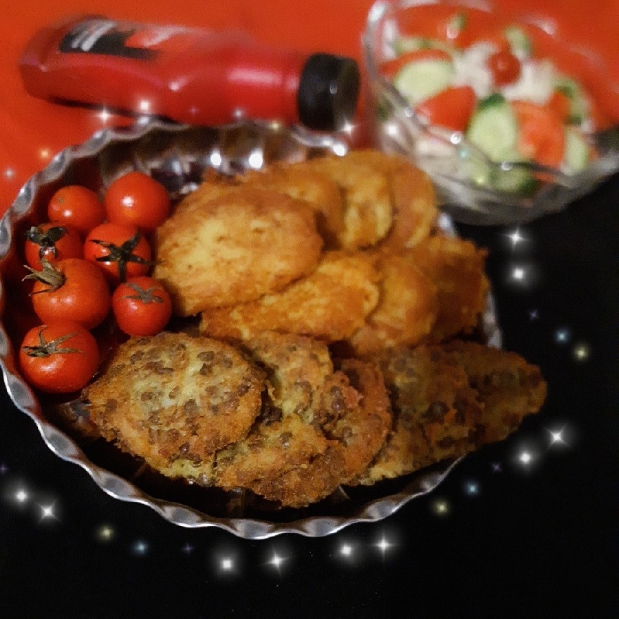 عکس کوکوی عدس و مرغ