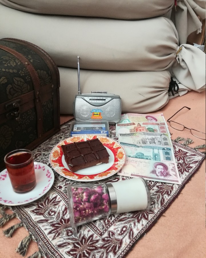 چیز کیک نوستالژی چالش چایی قدیم صندوق پول کاست نوستالژی