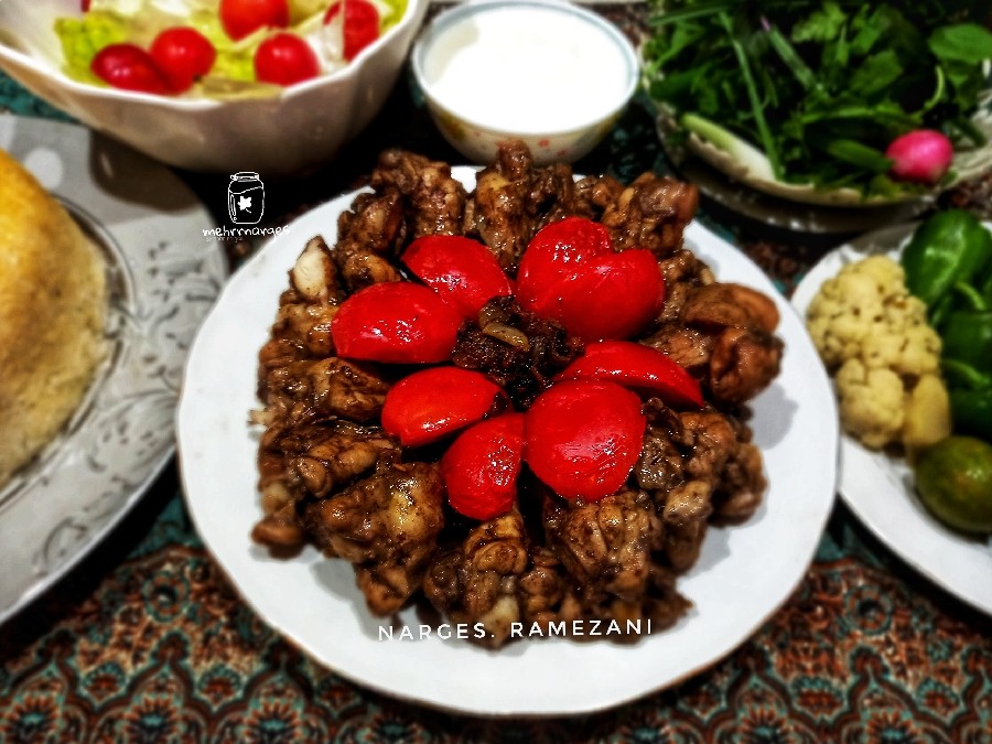 عکس جوجه تابه ای ، ترش فسنجونی