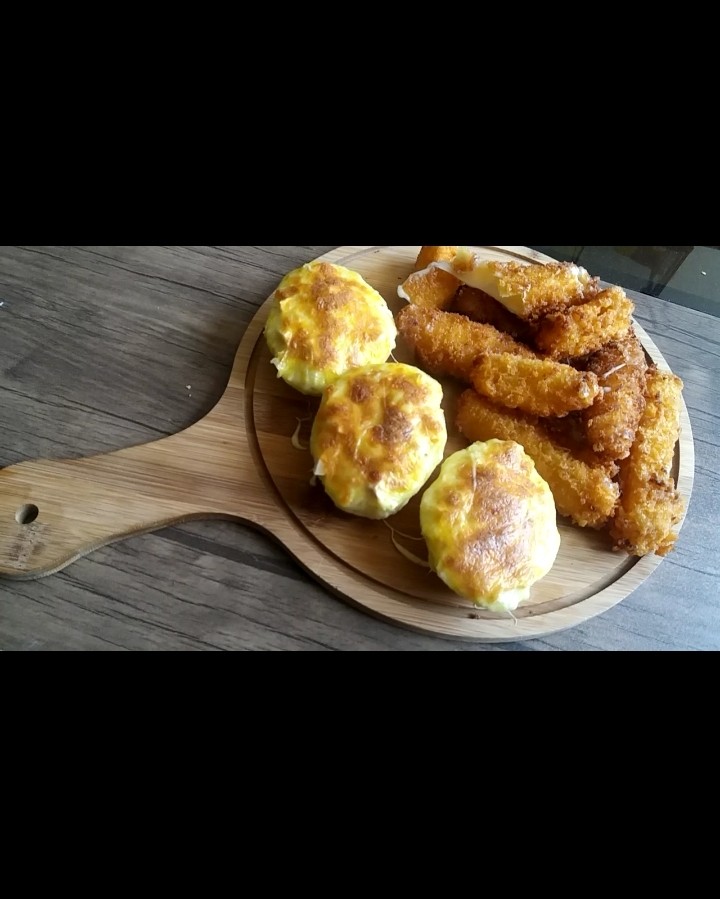 عکس پنیر سوخاری ، سیب زمینی شکم پر