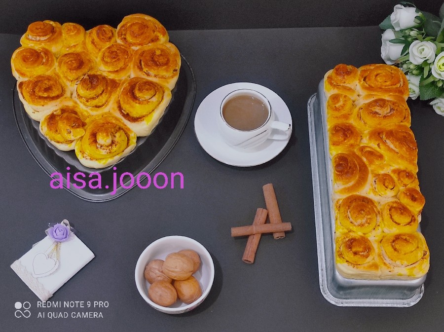 عکس نان رول دارچینی