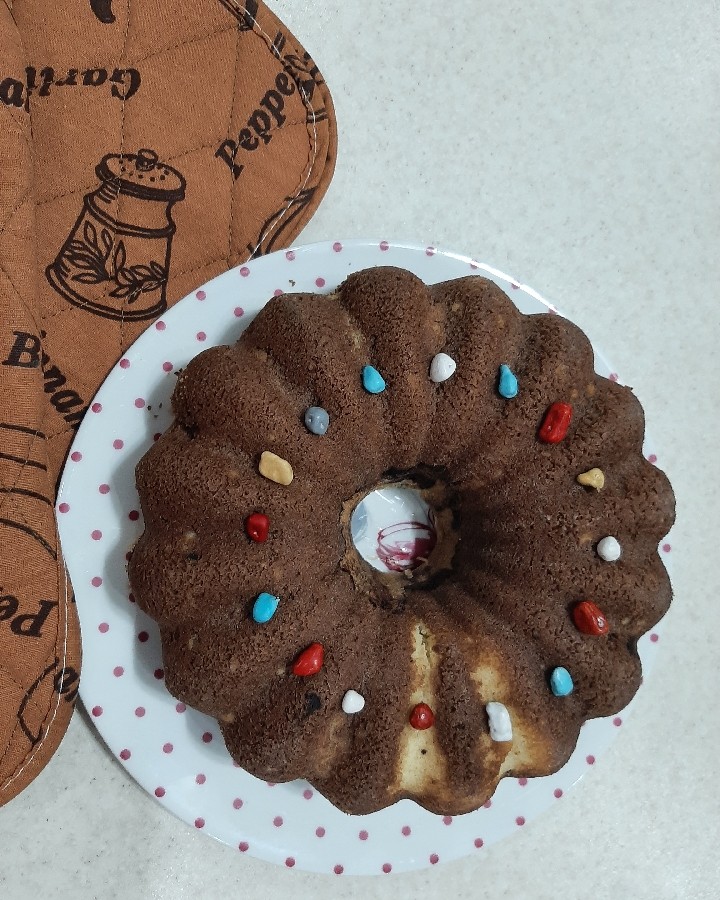 عکس کیک ۳رنگ بدون فر