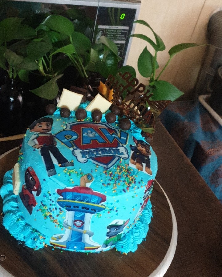 کیک خودم پز واسه تولد ۴ سالگی پسر عزیزم