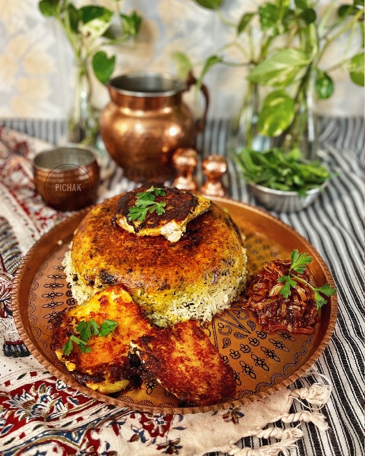 عکس سبزی پلو با ماهی