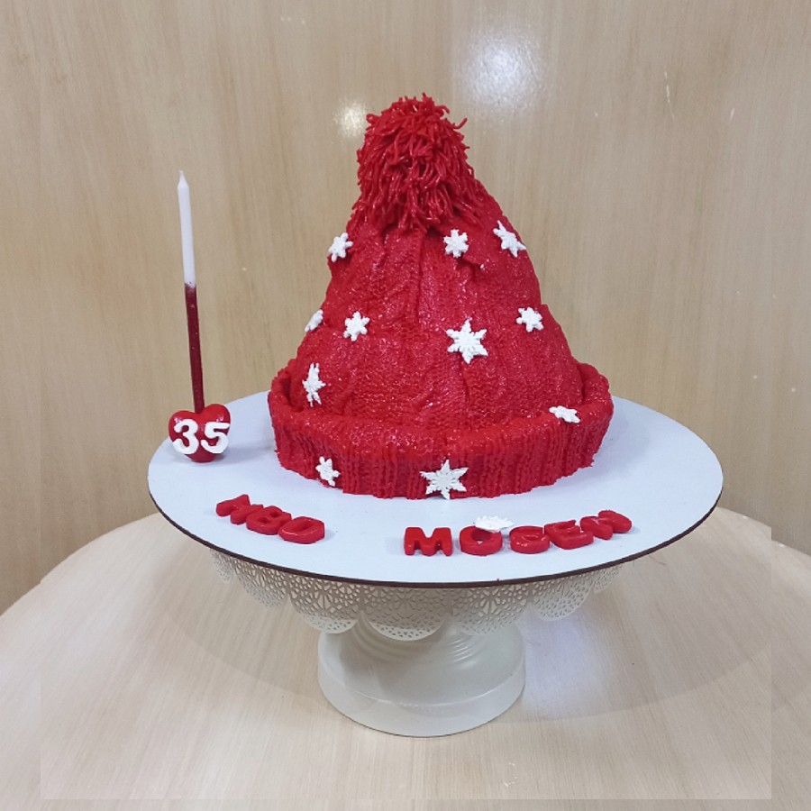 عکس کیک تولد همسری (طرح کلاه)