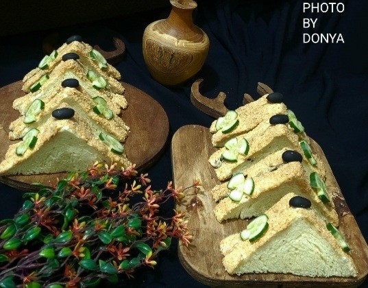 عکس کیک پنیر و سبزی