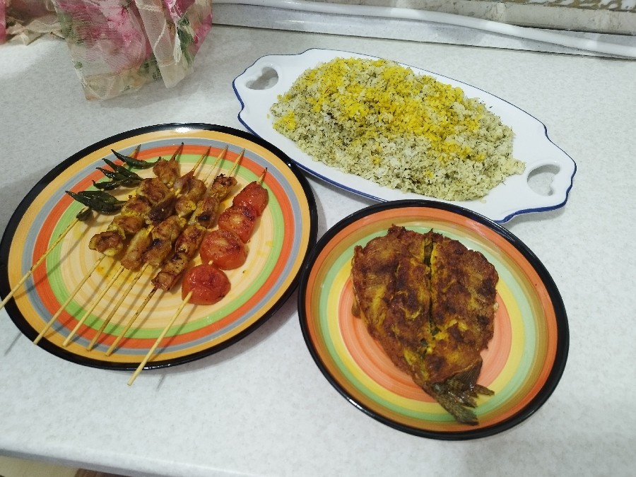 عکس ماهی و جوجه تابه ای