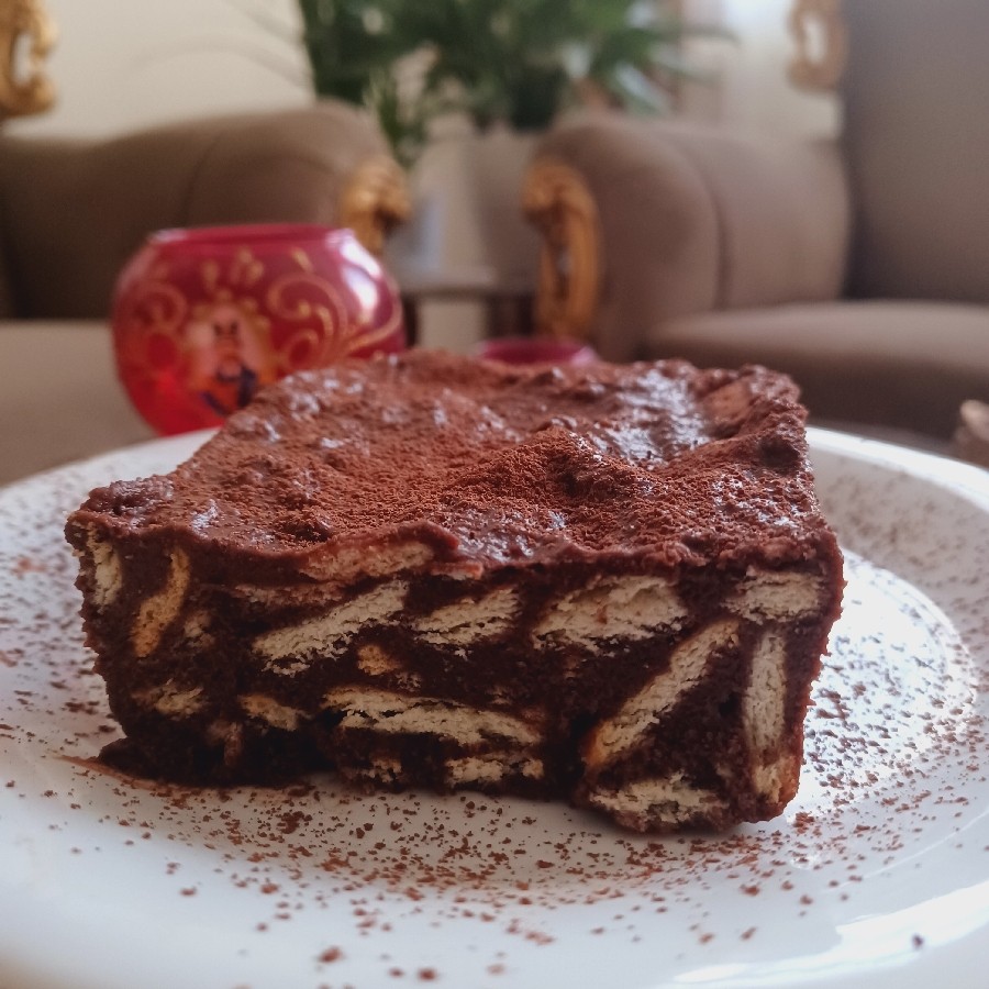 عکس دسر دبل چاکلت موزاییکی