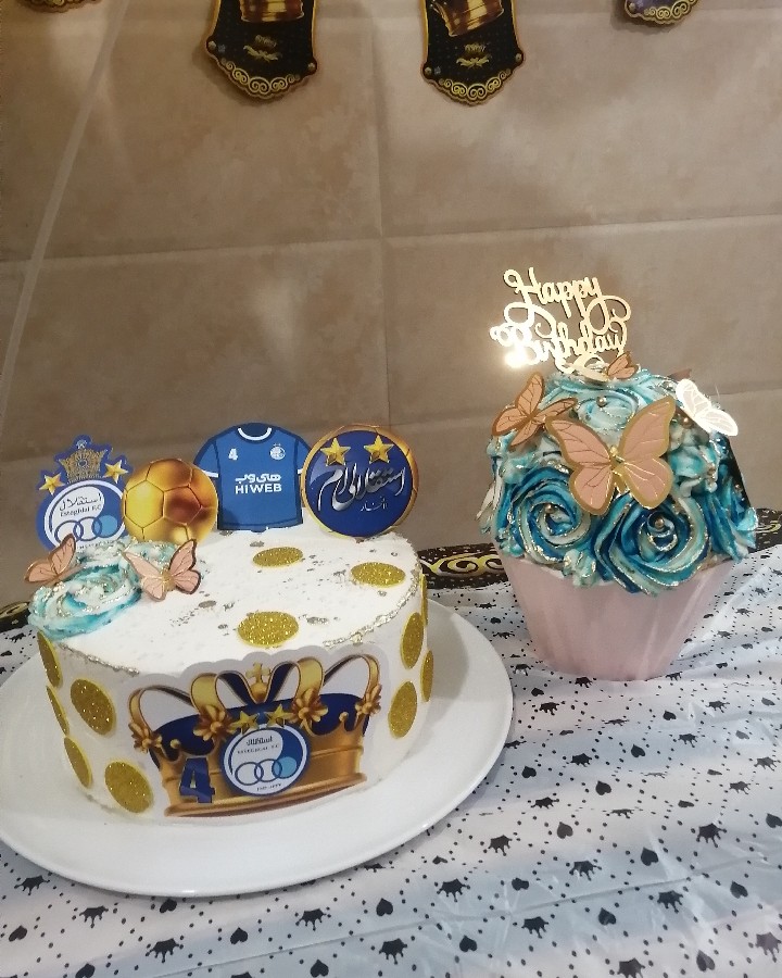 عکس کیک و باگر تولد پسرم