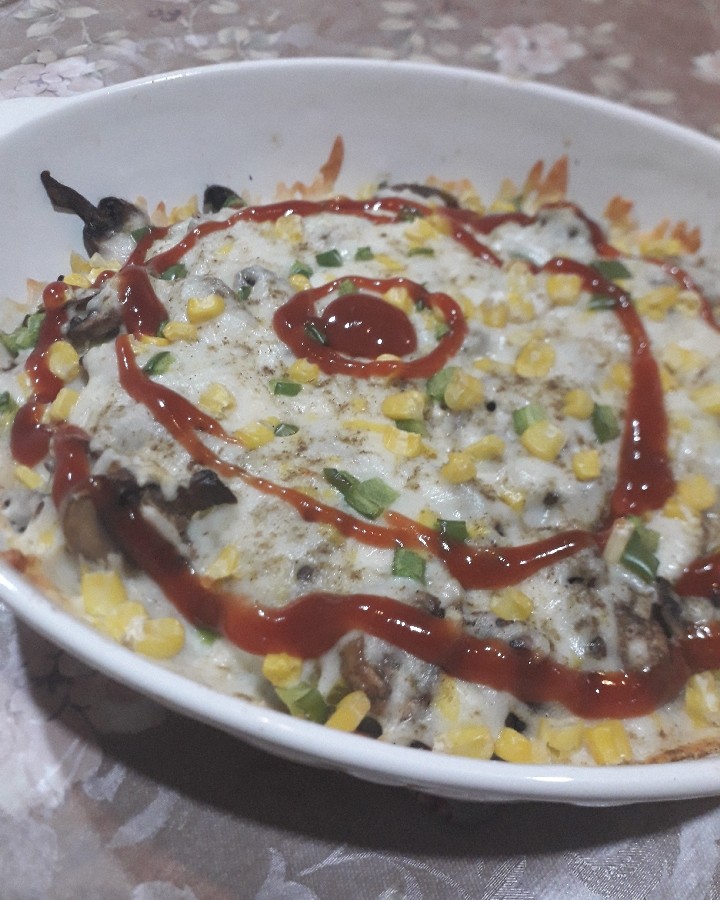 گراتن بادمجان و قارچ بدون گوشت