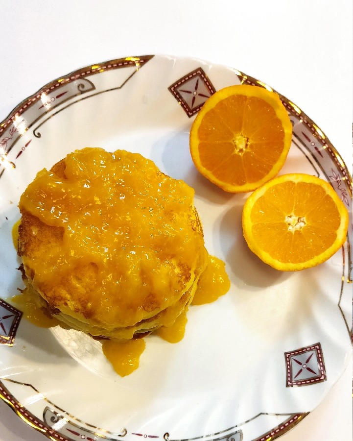 پنکیک پرتقال با سس پرتقال