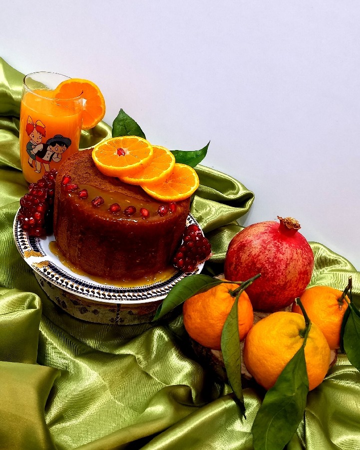 عکس #جشن عمه سادات 
کیک نارنگی با سس مخصوص
