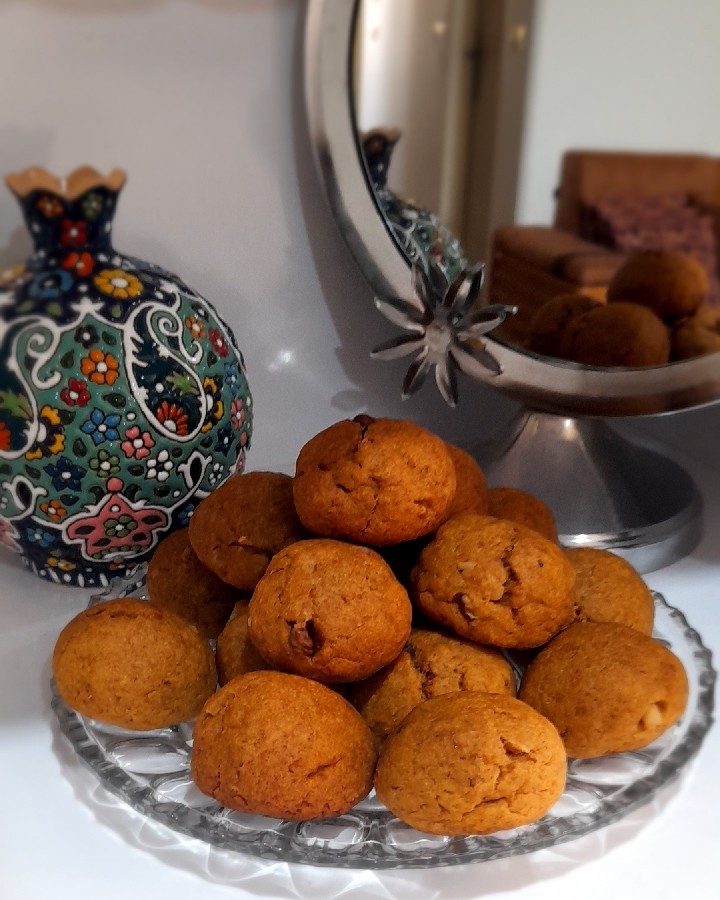 عکس کوکی خرمالو و گردو