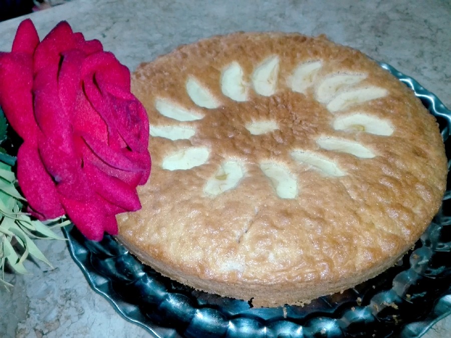 عکس کیک سیب و نارگیل