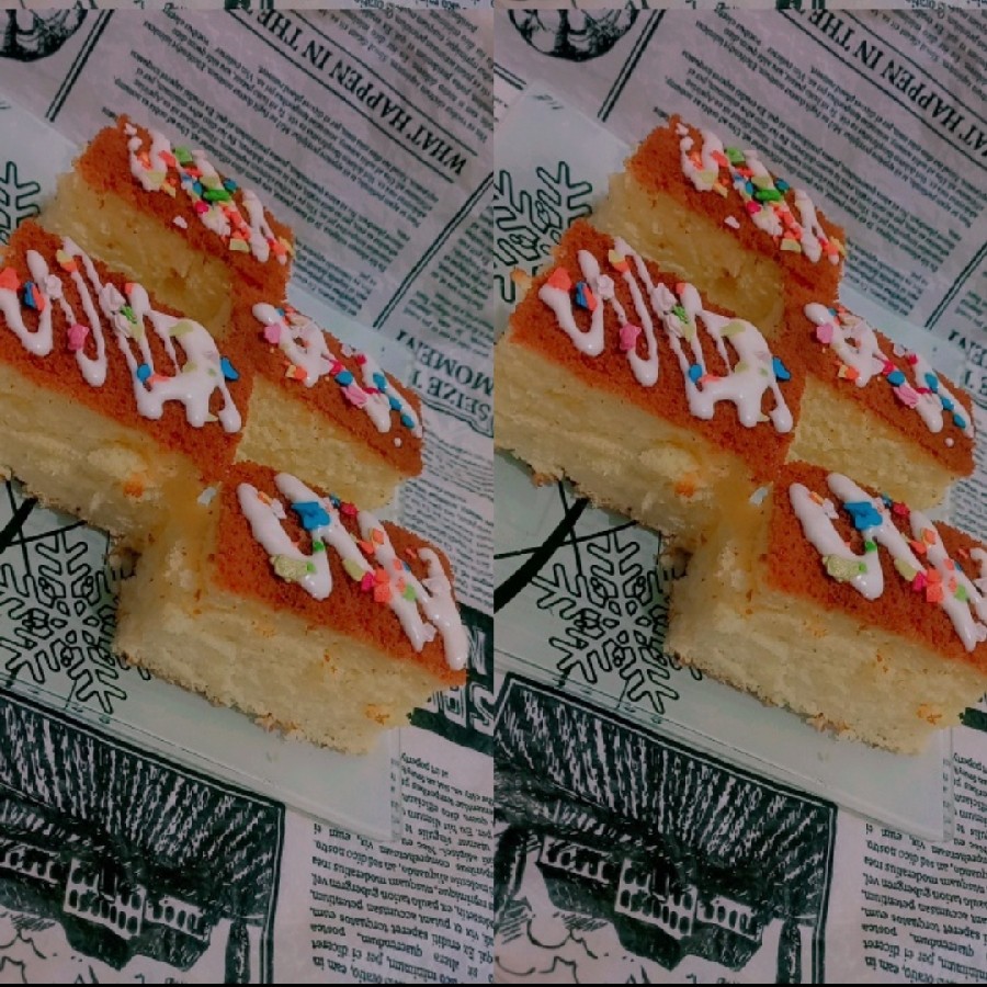 عکس کیک کنجدو زعفران