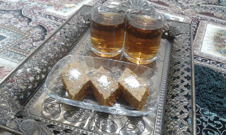عکس کیک هویج و گردو