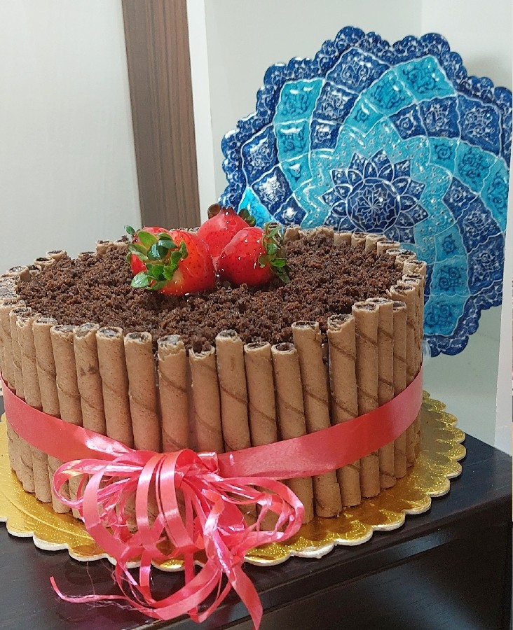 عکس کیک شکلاتی بافیلینگ  مخصوص 