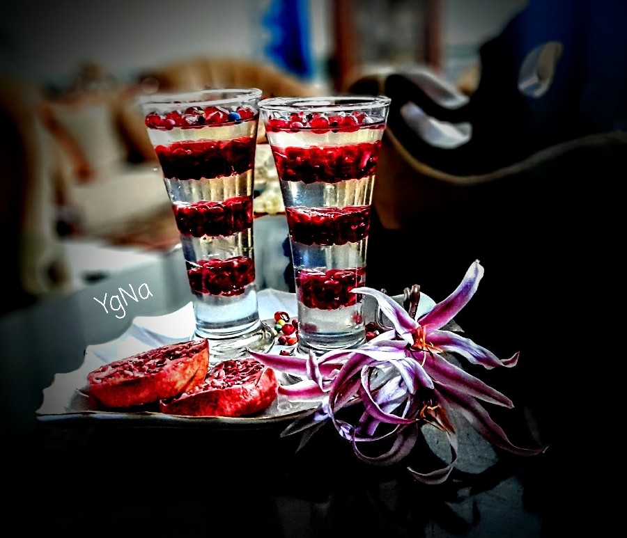 عکس ژله معلق انار
