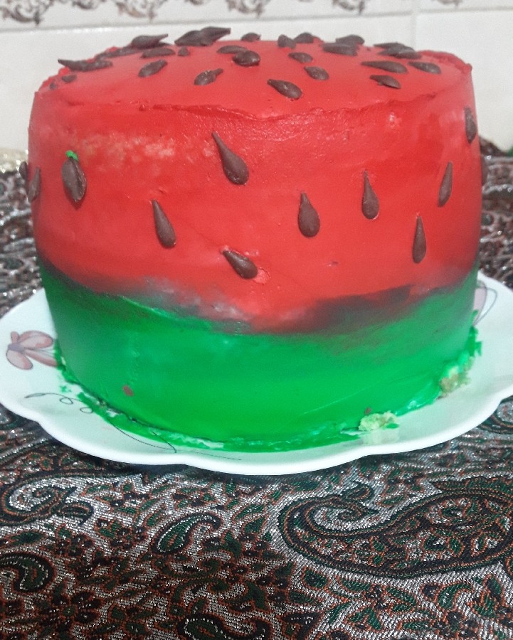 کیک هندوانه یلدایی
