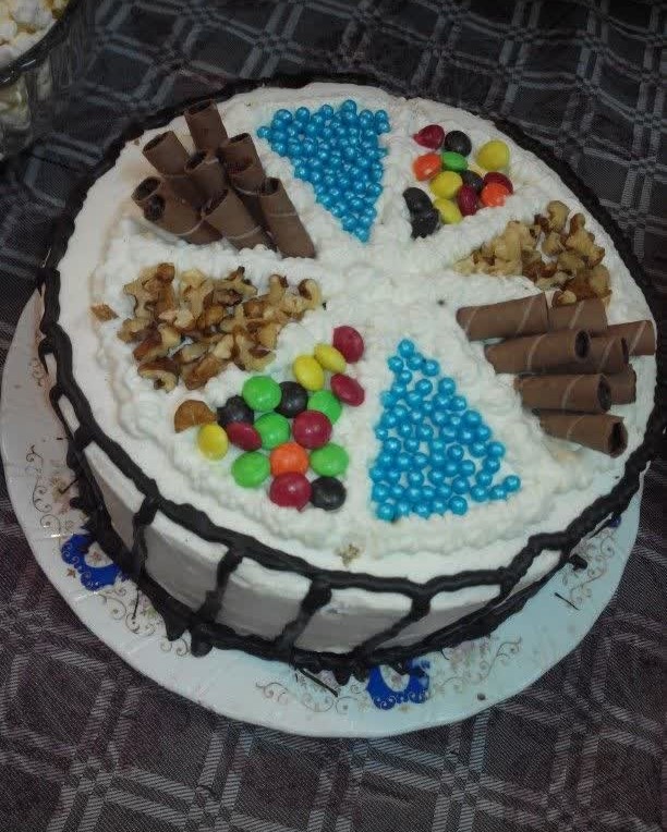 کیک اسفنجی تولد پسرم