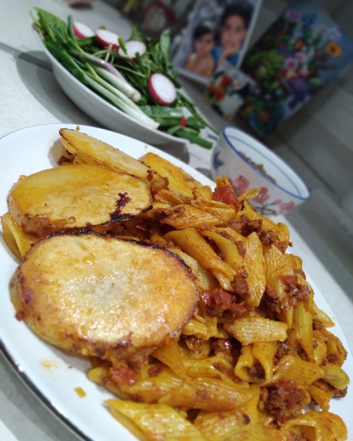 عکس ماکارونی بدون گوشت